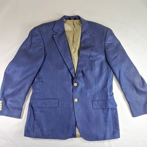 Mens Two Button Blazer Blue Lined 42R